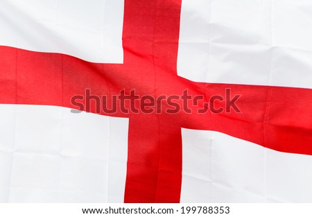 England flag in the wind in the sunlight