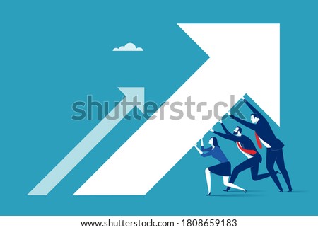 Stop falling. Save falling economy.  Business vector illustration.