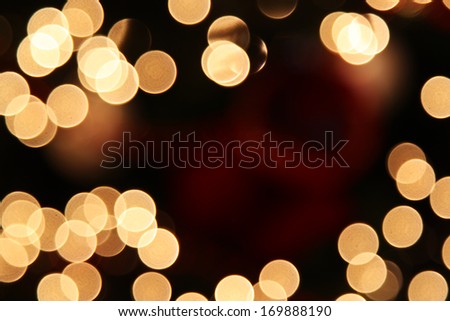 Bokeh lights background, Bokeh christmas lights. Text space.