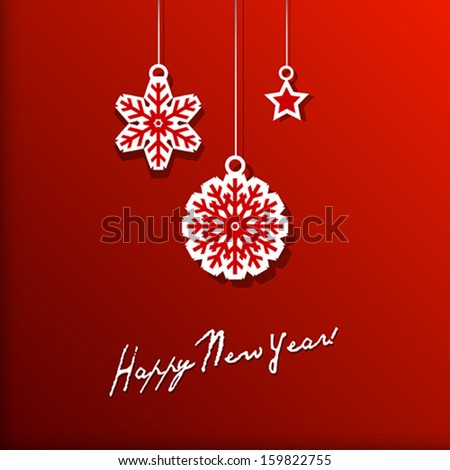 Happy New Year Card Or Background. Vector Illustration. - 159822755 : Shutterstock