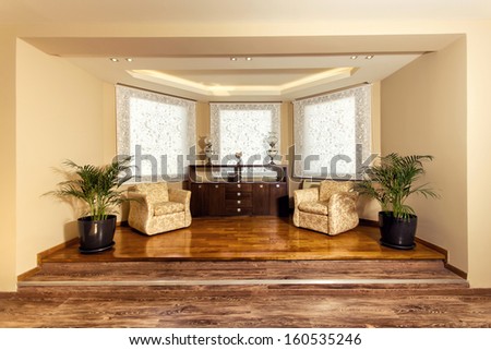living room interior of a luxury stylish villa