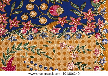 Batik patterns from Malaysia traditional.