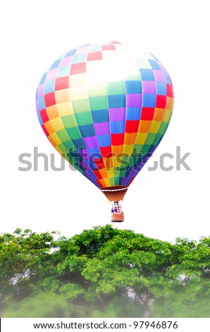 PUTRAJAYA, MALAYSIA-MAR 17: Hot air balloon in flight at the 4th Putrajaya International Hot Air Balloon Fiesta 17 Mar, 2012 in Putrajaya.