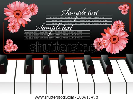 abstract background with piano