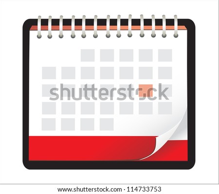 Vector illustration of detailed beautiful calendar icon