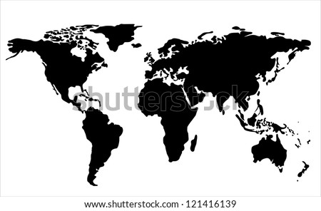 World Map Illustration - 121416139 : Shutterstock