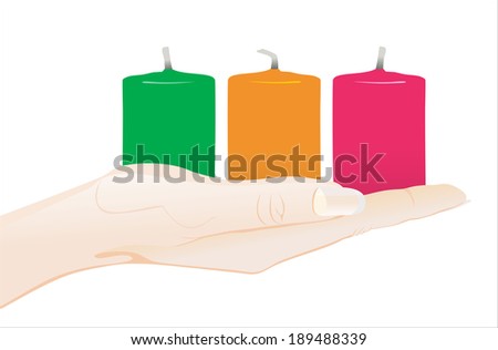 Woman's hand holding object-candle