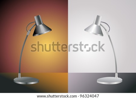 Decorative table lamp isolated on white background