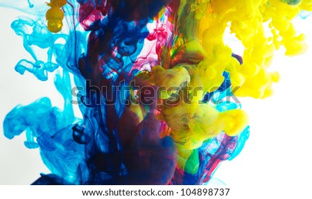 color ink in water - Stock Image - Everypixel