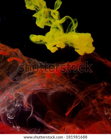 color abstract background ink in water