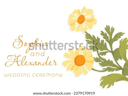 The banner is made in a rustic style with fully colored plant parts placed on the right side. Hand-drawn Illustrations of common garden flowers for greeting cards, invitations, interior design, etc.