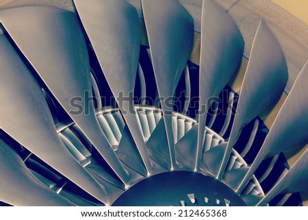 background, blade turbine engine civil aircraft closeup
