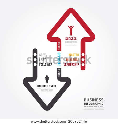Infographic bussiness. route to success concept template design . concept vector illustration