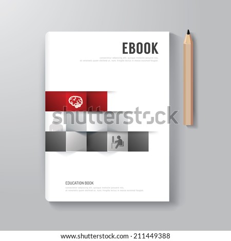 Cover Book Digital Design Minimal Style Template / can be used for E-Book Cover/ E-Magazine Cover/ vector illustration