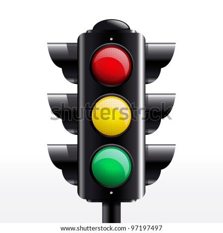 Isolated Traffic Light Vector - 97197497 : Shutterstock