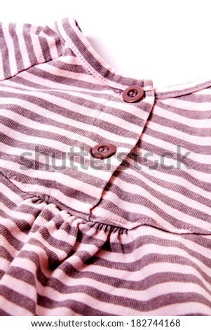 baby striped blouse on a white background