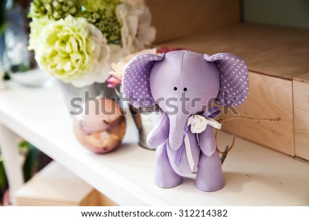 Purple Toy Elephant
