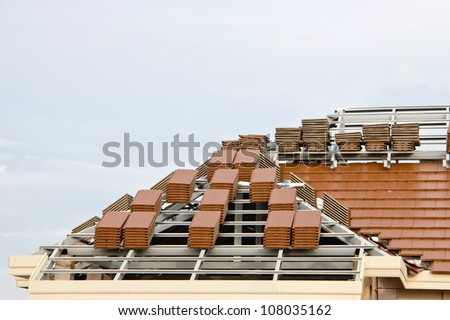 roofing tiles preparing to Install