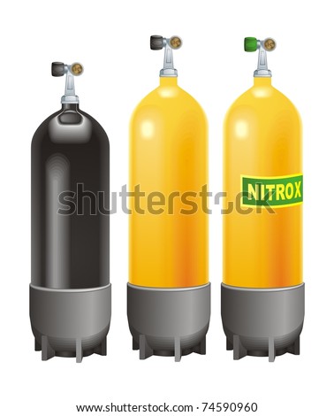 Scuba Diving Tanks  vector