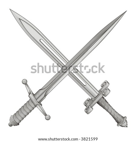 Two Swords Vector - 3821599 : Shutterstock