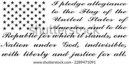 USA Flag Pledge svg, Nine Line Pledge, USA Flag Svg, American Flag Slogan Svg, Cricut cut files, Silhouette cameo, Digital Download Foto stock © 