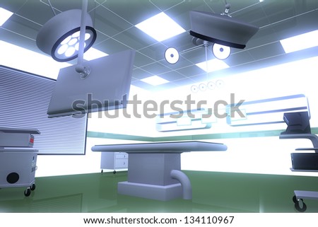 High Tech Operation Room Hospital Interior