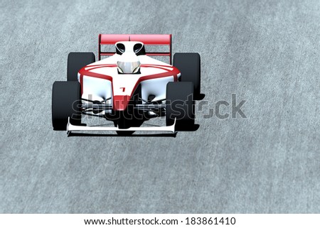 Race Car on track 3D artwork render