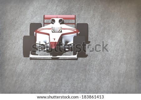 Race Car on track 3D artwork render