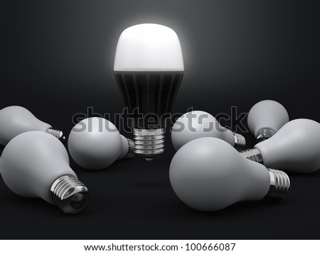 light-emitting diode lamp with some old bulbs