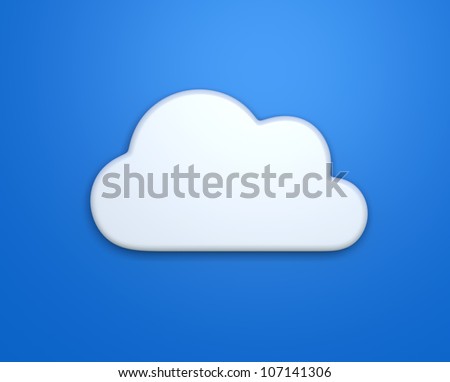 simple cloud computer icon