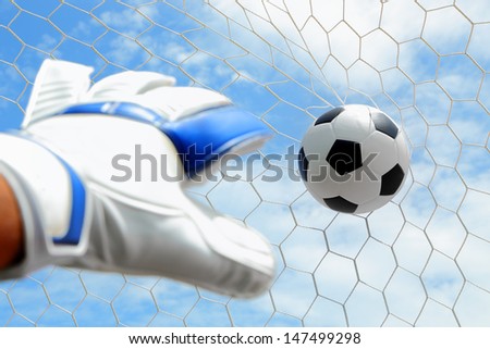 Goalkeeper (termed goaltender, netminder, goalie, or keeper in some sports) is a designated player charged with directly preventing the opposing team from scoring by intercepting shots at goal.