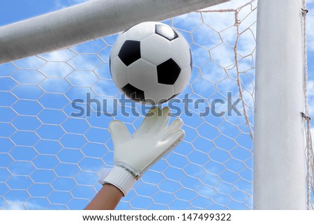 Goalkeeper (termed goaltender, netminder, goalie, or keeper in some sports) is a designated player charged with directly  preventing the opposing team from scoring by intercepting shots at goal.