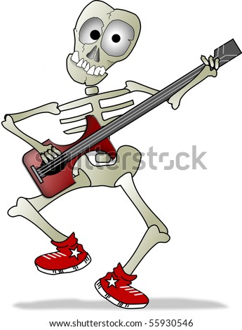 Skeleton Playing The Guitar Stock Photo 55930546 : Shutterstock