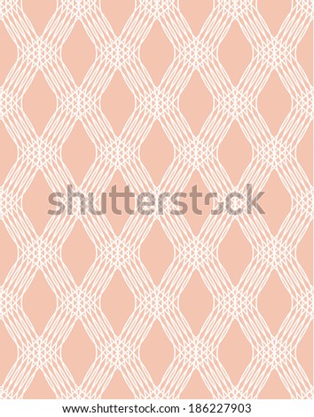 Abstract white line seamless pattern on pink background