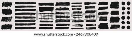 Brush strokes vector. Set of text boxes. Paintbrush collection. Grunge design elements. Brush texture banners. Painted round, circle, rectanglar, long and diagonal strokes