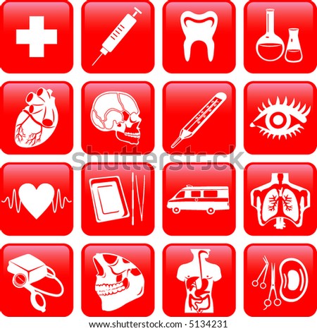 Medicine. Icons set. ( Vector)