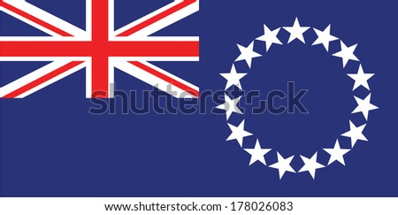 vector background of cook islands flag