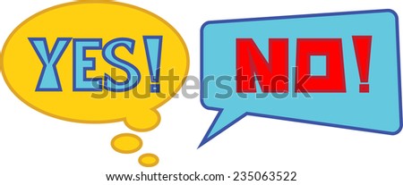 vector of yes no quote bubble