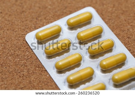 turmeric capsule in a package