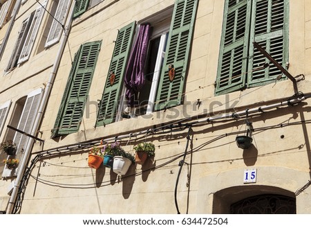 Similar – Image, Stock Photo Marseille / shop window, closed