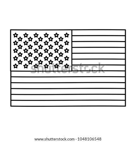 black silhouette of flag of the united states