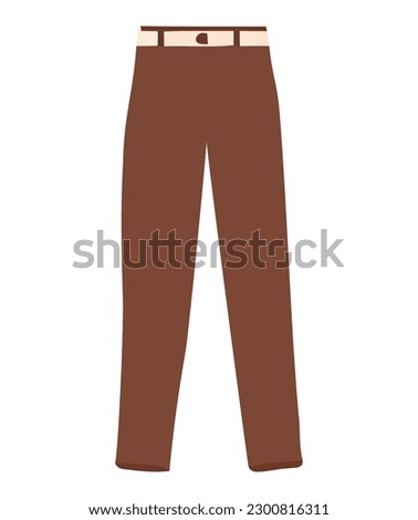 Brown pants design over white