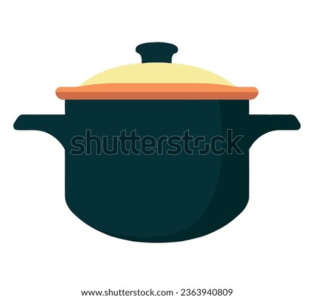 oven pot design over white