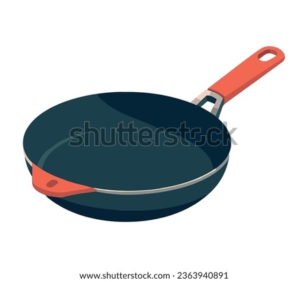 cooking pan design over white