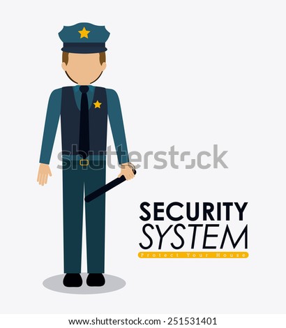 Security design over white background, vector illustration.