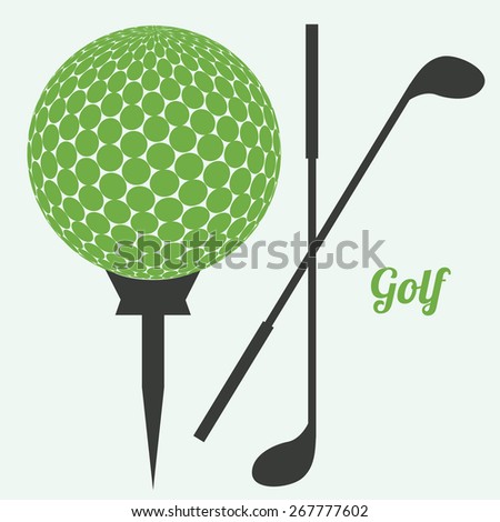 Golf design over white background; vector illustration