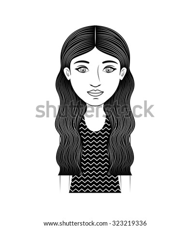 Teenagers concept with people sketch design, vector illustration eps 10