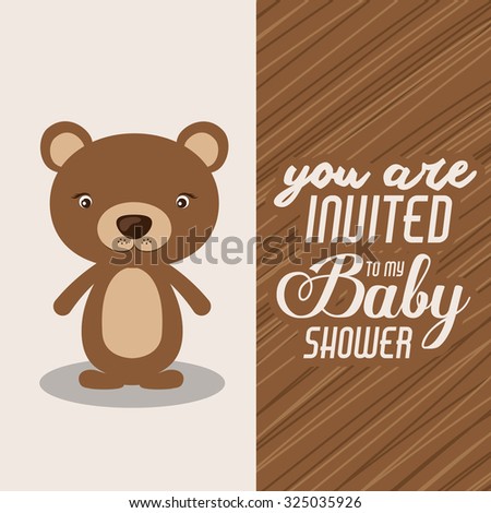 Baby Shower  concept with cute animals design, vector illustration eps 10