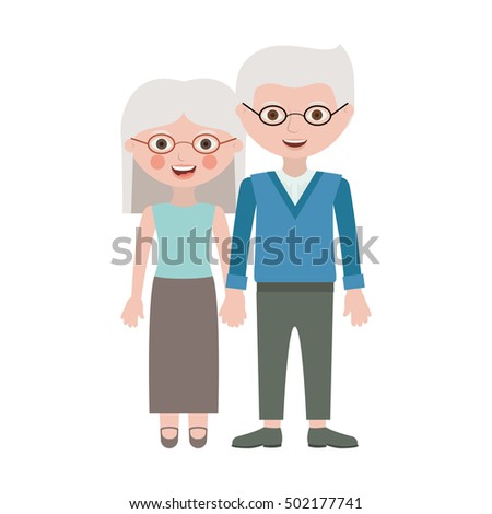 Old Woman And Man Cartoon Stock Vector Illustration 502177741 ...
