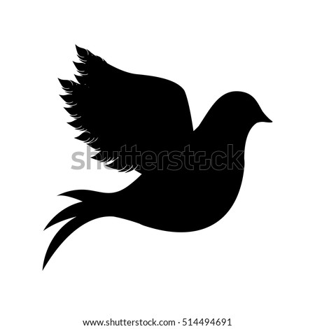 Dove Silhouette Icon Image Stock Vector 514494691 : Shutterstock